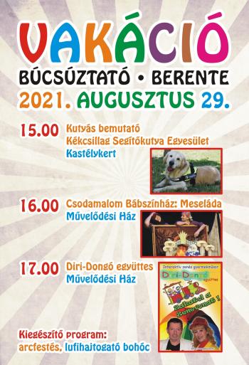 Vakáció búcsúztató Gyermeknap