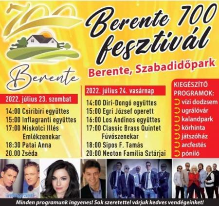 Berente 700 Fesztivál