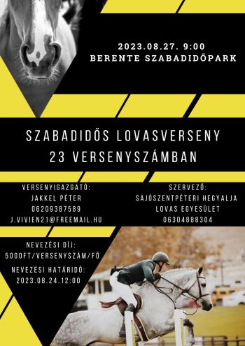Szabadidős Lovasverseny - elhalasztva