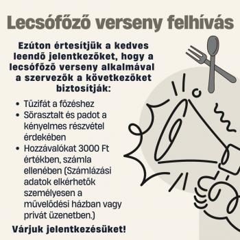 Lecsófőző verseny felhívás