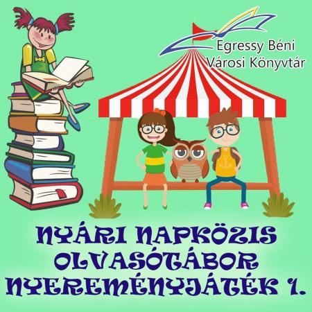 Nyári napközis olvasótábor nyereményjáték